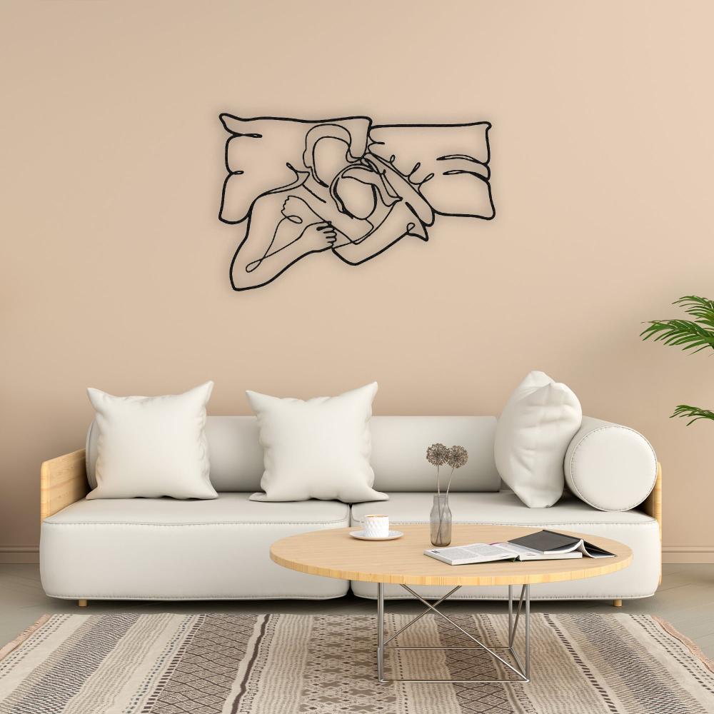 Couple Metal Line Wall Art